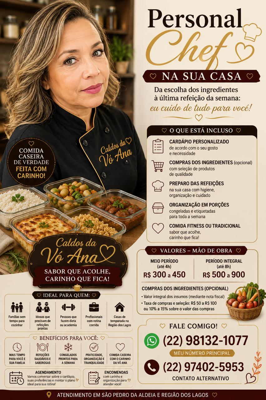 Cardápio oficial Delícias da Vó Ana