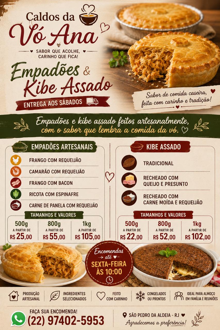 Cardápio oficial
